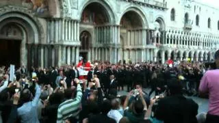 Pope  Benedict  XVI in st Marks square Venice