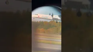 Luxair Q-400 landing