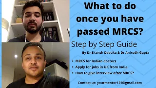 What to do once you have passed MRCS | Step by Step Guide | MRCS for Indian Doctors