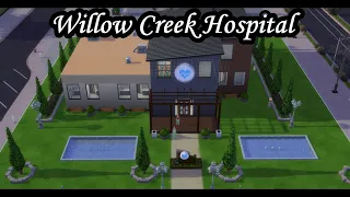 Willow Creek Hospital. Sims 4 Speedbuild.  No CC