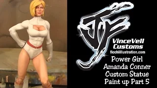 Power Girl Amanda Conner Custom Statue Paint Up Part 5
