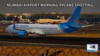 Mumbai Airport | Close shots | Plane Spotting | Morning Plane Spotting 2024 | MEGA Compilation [4K]