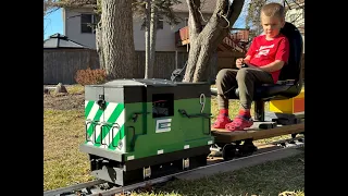 Backyard Railroad: Elan's 1st Operating Train Alone!