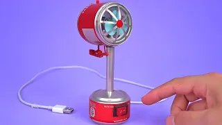 Making an Amazing Mini  Fan with Soda Cans and DC Motor:DIY
