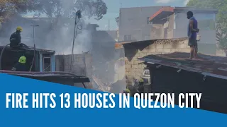 Fire hits 13 houses in Quezon City