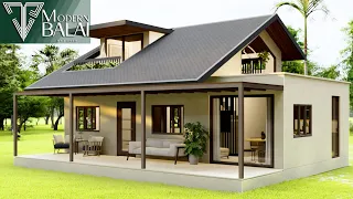 Simple House Design 3-Bedroom Small Farmhouse Idea | 8.5x10.5 Meters