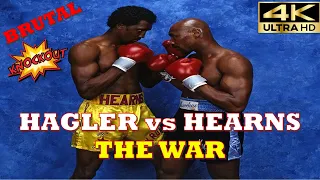 Marvin Hagler (USA) vs Thomas Hearns (USA) "THE WAR" | BRUTAL KNOCKOUT Super Fight | 4K Ultra HD