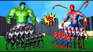 TEAM HULK, VENOM VS TEAM IRON SPIDER-MAN | LIVE ACTION STORY