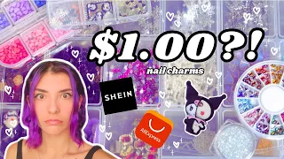 ♡🥀 shein & aliexpress nail charm haul 🥀♡