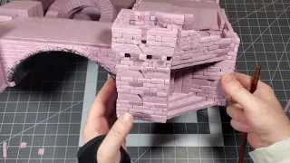 D&D Keystone Castle Bridge, Designing XPS foam gaming Terrain for D&D Warhammer or Pathfinder Part 2