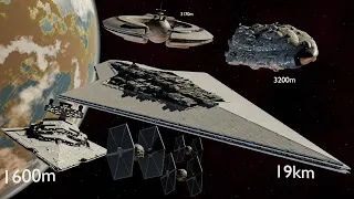 3D Star Wars Ship Size Comparison!