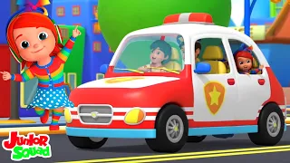 عجلات على سيارة الشرطة, أغنية المركبات و قوافي الحضانة للأطفال