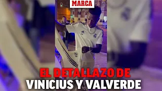 El detallazo de Vinicius y Valverde con dos niños fuera del estadio de Vallecas I MARCA