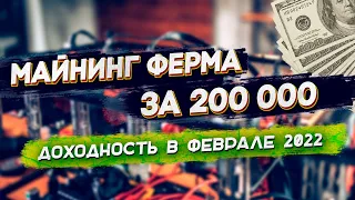 Доходность майнинга на февраль 2022 | Ферма за 200 000 рублей