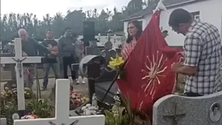 Folia do Espírito Santo, Homenagem ao pai da mordoma no cemitério, Imp. da Trindade, Candelária 2024