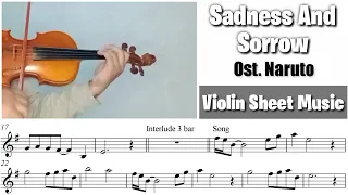 Free Sheet || Sadness And Sorrow - Ost. Naruto || Violin Sheet Music