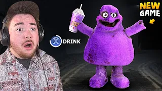 PLAYING GRIMACE SHAKE HORROR GAMES... (its pretty funny)