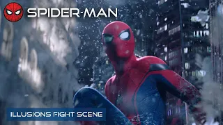 Spider-Man Takes On Mysterio's Illusions | 4K | Spider-Man: Far From Home | With Captions