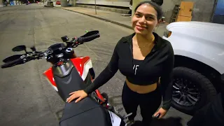 First Time Riding A Hypermotard! (She Wanted A Ride)