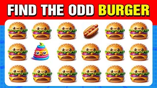 91 Puzzles for GENIUS - Find the ODD One Out - Emoji Junk Food Edition 🍔🍕🍩 Easy, Medium, Hard