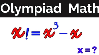 Solving Factorial Equation | Math Olympiad Problem