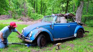 Abandoned Car | Sitting for Years in the Woods | 1967 Vw Beetle Rescue