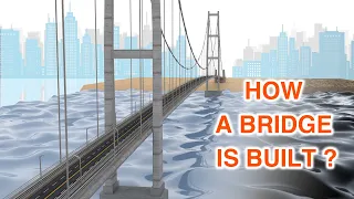 How a bridge is built over deep water | Suspension Bridge
