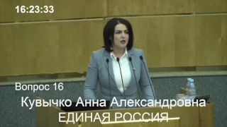 Депутат Госдумы от Волгоградской области Анна Кувычко выступила за поправки в Семейный кодекс