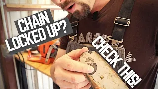 Chainsaw Chain Won't Turn - Easy Fix! (Husqvarna 550xp Mark II)