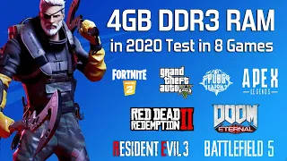 4GB DDR3 RAM in 2020 Test in 8 Games