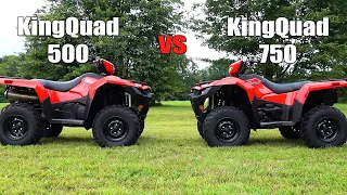 Suzuki KingQuad 750 vs 500 Shootout