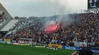 Corinthians 1 x 1 Grêmio - Torcida canta Are re o Grêmio vai jogar a série B em coro e sinalizadores