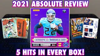 $500+ WITH 5 HITS! | 2021 Panini Absolute Football Hobby Box Break/Review