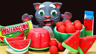 MUKBANG Watermelon Challenge | Talking Tom In Real Life