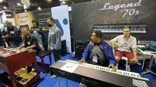 Kris Nicholson Test Drives the Viscount Legend￼ 70s 88Key Stage Piano Video 2 At NAMM 2022 Day 1