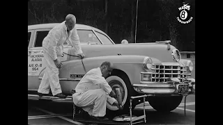 Louie Mattar and his fabulous car in San Diego 1954