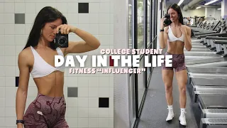 DAY IN THE LIFE "fitness influencer" and college student