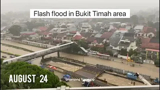 24/08/2021 flash flood in Singapore Bukit Timah area (Dunearn road)