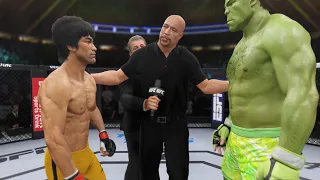 Bruce Lee vs. Slime Hulk - EA Sports UFC 4 - Epic Fight 🔥🐲