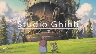 3 hours Ghibli Medley Piano 🎶 Piano Studio Ghibli Collection 🌹 Ghibli music gives you energy