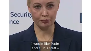 MunichSecurityConference in Germany Alexei Navalny's wife Yulia Navalnaya gave an emotional speech