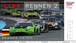 LIVE | Rennen 2 | Brands Hatch | Fanatec GT Europe 2024 (Deutsche)