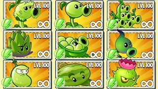 All Plants Level 100 Using 10 Projectile in PvZ 2 - Plants Vs Zombies 2 Gameplay