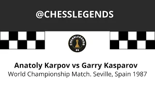 Anatoly Karpov vs Garry Kasparov. World Championship Match. Seville, Spain 1987.