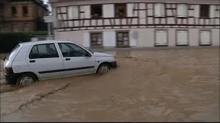 Inondations: un village d'Alsace envahi par la boue en quelques minutes