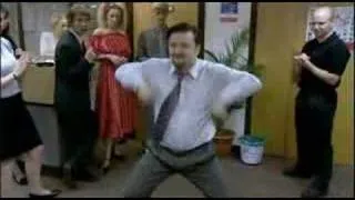 The Office UK - David Brent (Ricky Gervais) dancing for charity