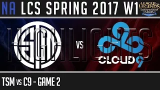 TSM vs C9 Highlights Game 2, NA LCS Spring 2017 Week 1 Day 1, Team Solomid vs Cloud 9 G2