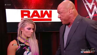 Kurt Angle and Alexa Bliss Backstage Segment at RAW.