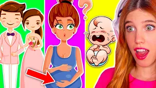 SIMULADOR de VIDA REAL de MADRE EMBARAZADA!! (de 0 a 100 AÑOS) 👩🏼‍❤️‍👨🏻🤰🏼👶🏻 | Laia Oli