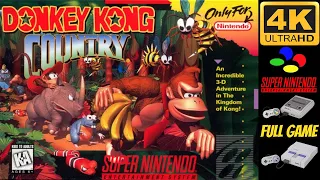 Donkey Kong Country [SNES] 101% Gameplay Walkthrough FULL GAME [4K60ᶠᵖˢ🔴]